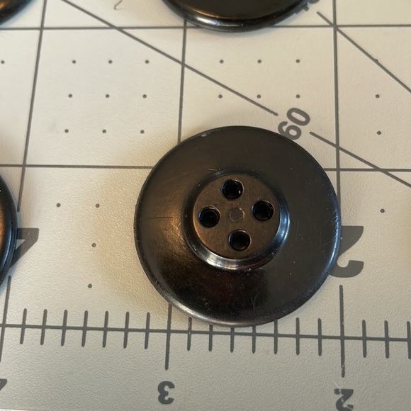 6 black pea coat/anchor buttons, black - Picture 6 of 6